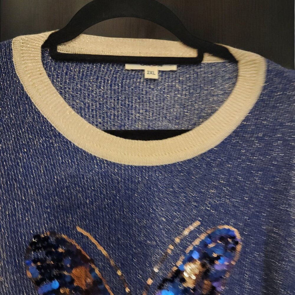 GeeGee NWT 2XL Cotton Blend Top | Soft Stretchy Casual Everyday Sweater - Picture 5 of 12